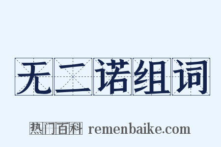 无二诺组词是什么意思的图片